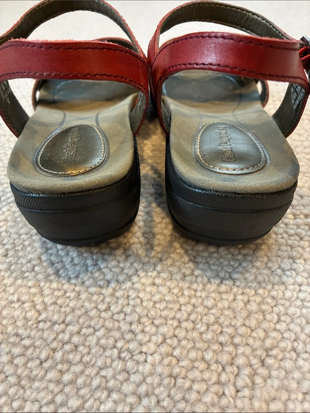 Hush Puppies Crisscross Sandals, Dark Red, Size 8, Excellent Condition - Picture 5 of 9